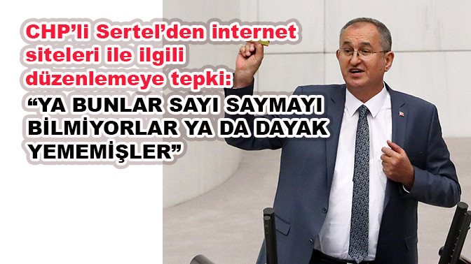 CHP&rsquo;li Sertel&rsquo;den internet siteleri ile ilgili d&uuml;zenlemeye tepki: &ldquo;Ya bunlar sayı saymayı bilmiyorlar ya da dayak yememişler&rdquo;