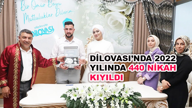 Dilovası’nda 2022 yılında 440 nikah kıyıldı