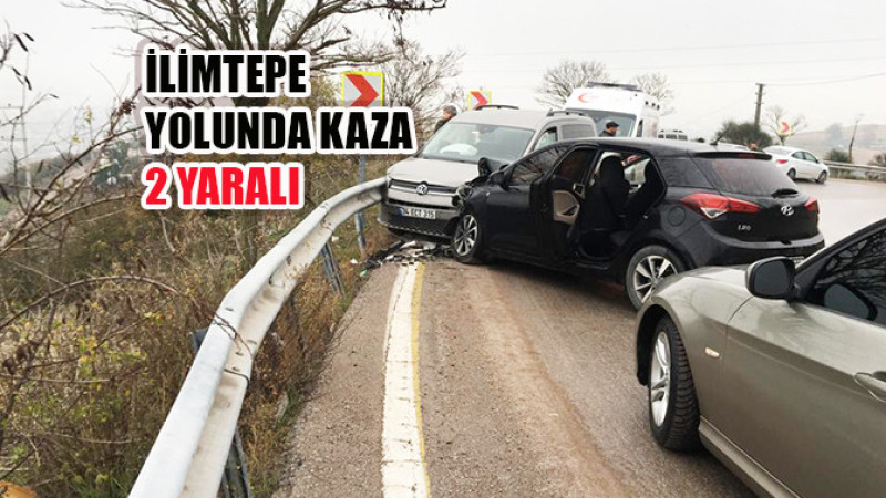 İlimtepe Yolunda Kaza 2 Yaralı