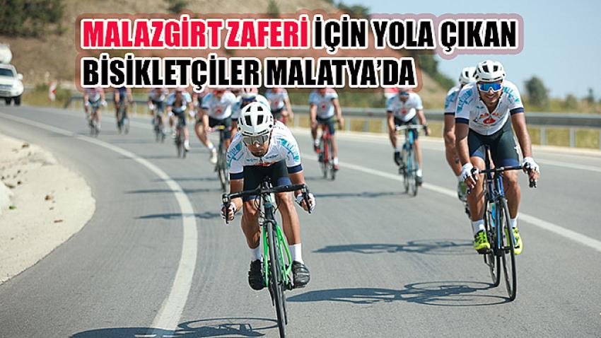 Malazgirt Zaferi için yola çıkan bisikletçiler Malatya’da