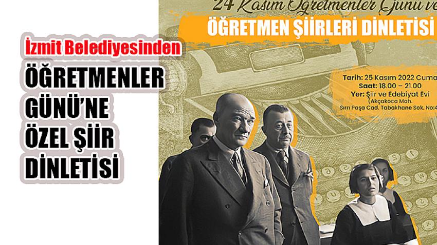 İzmit Belediyesinden Öğretmenler Günü’ne özel şiir dinletisi