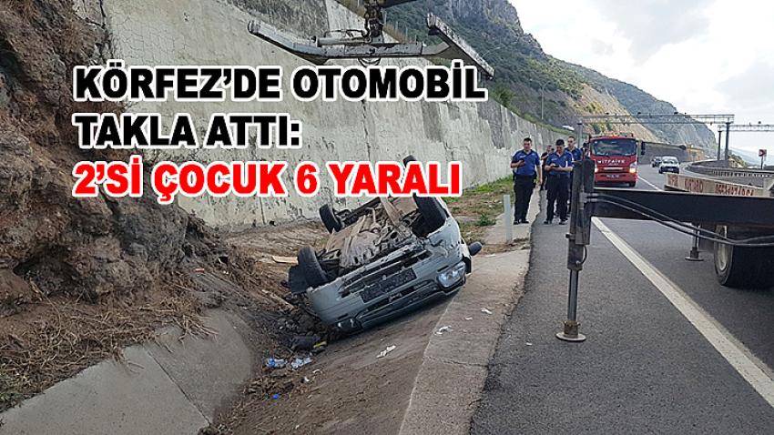 Otomobil takla attı: 2’si çocuk 6 yaralı