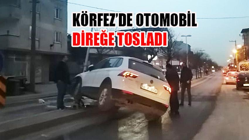 Otomobil direğe tosladı