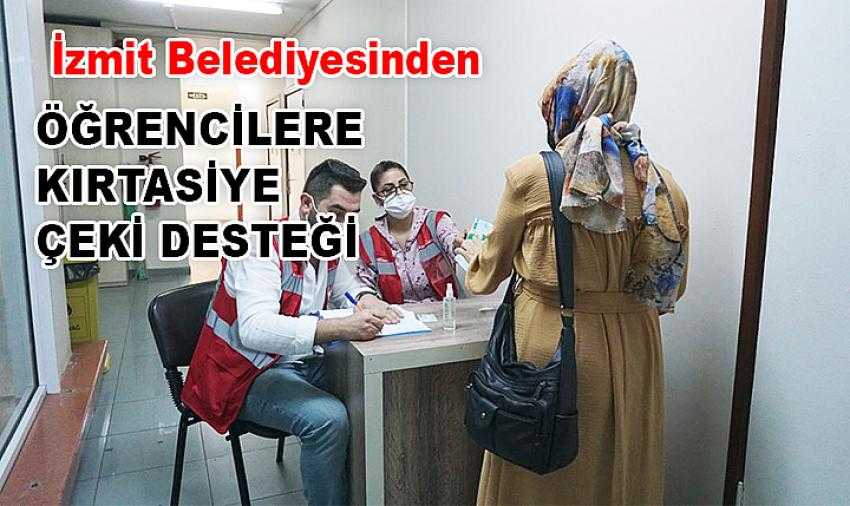 İzmit Belediyesinden öğrencilere kırtasiye çeki desteği